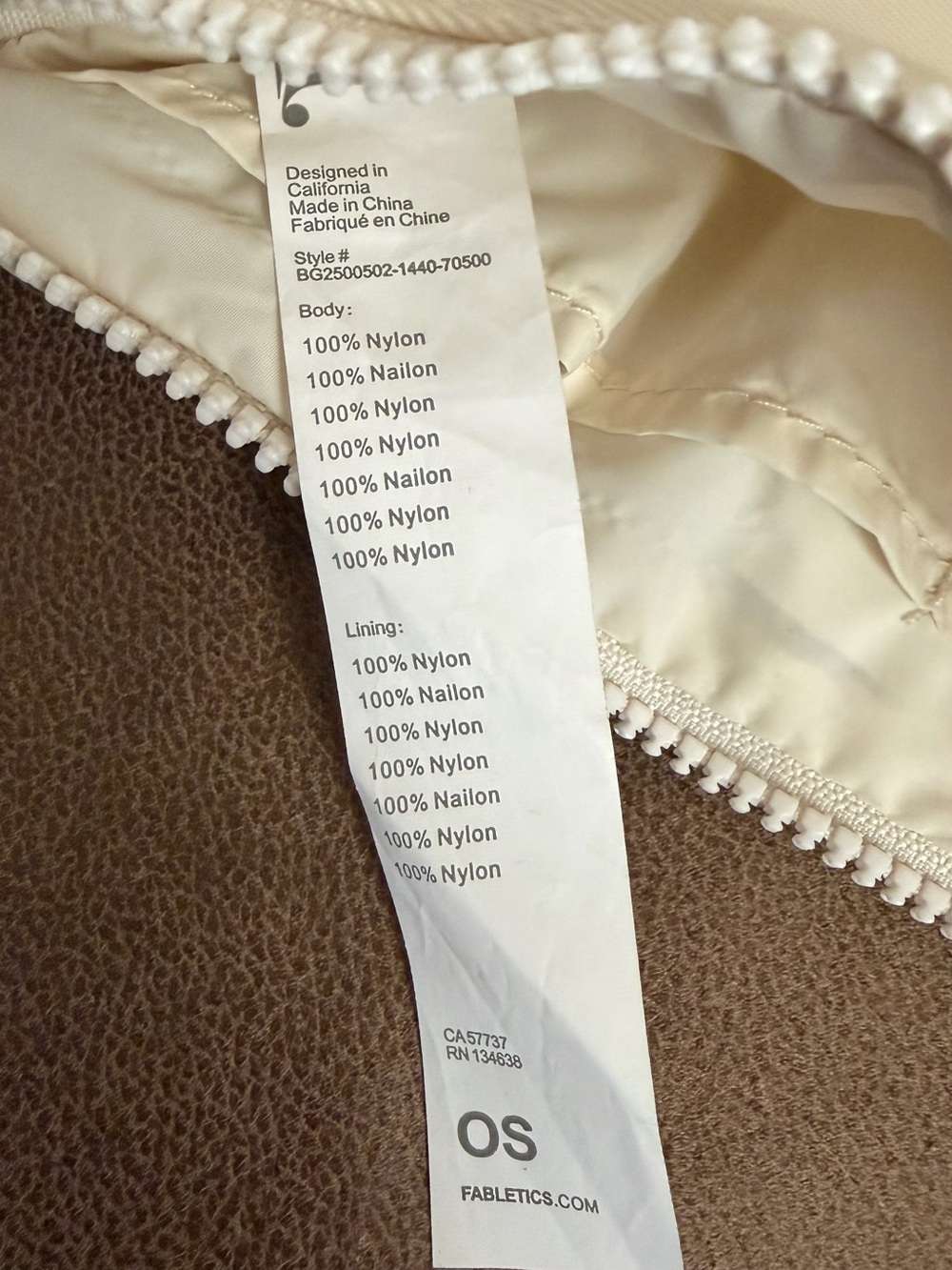 Fabletics Sling Bag - Color Bone - Picture 7 of 7